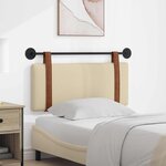 vidaXL Tête de lit suspendue Crème PU antique