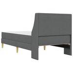 vidaXL Cadre de lit avec matelas Gris foncé 100 x 200 cm Polyester