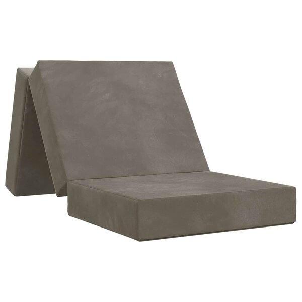vidaXL Canapé-lit pliable 75 x 63 x 45 cm Gris clair