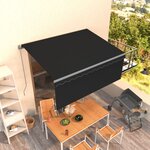 vidaXL Auvent manuel rétractable avec store 3x2 5 m Anthracite