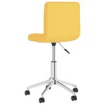 vidaXL Chaises pivotantes à manger lot de 4 jaune moutarde tissu