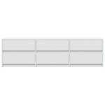 vidaXL Meuble TV avec LED blanc 180x34x50 cm bois d'ingénierie