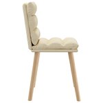 vidaXL Chaises à manger lot de 6 crème tissu