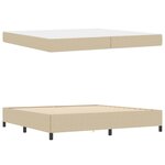 vidaXL Cadre de lit avec matelas Gris Vert Clair 200 x 200 cm tissu