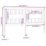 vidaXL Tête de lit Noir 166x4x100 cm Bois massif de pin