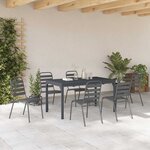 vidaXL Ensemble de salle à manger pour jardin 7 Pièces Anthracite