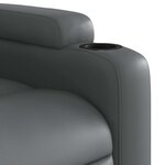 vidaXL Fauteuil inclinable Gris Similicuir