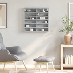 vidaXL Armoire à vitrine gris béton 60x8 5x58 cm bois d'ingénierie