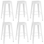 vidaXL Ensemble de bar 7 Pièces Blanc