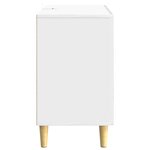 vidaXL Buffet Blanc brillant 89 x 34 5 x 60 cm Bois d'ingénierie