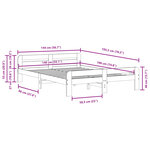 vidaXL Cadre de lit sans matelas cire marron 140x190cm bois pin massif