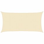 vidaXL Voile d'ombrage 160 g/m² Crème 2x3 5 m PEHD