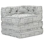 vidaXL Pouf modulaire Gris clair Tissu