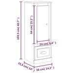 vidaXL Buffet haut chêne marron 36x35 5x103 5 cm bois d'ingénierie