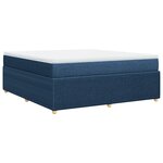 vidaXL Sommier à lattes de lit avec matelas Bleu 180x200 cm Tissu