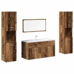 vidaXL Ensemble de meubles salle de bain 4 Pièces bois d'ingénierie