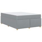 vidaXL Cadre de lit avec matelas Gris clair 140 x 200 cm tissu