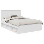 vidaXL Cadre de lit Blanc 140 x 200 cm Bois de pin massif