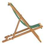 vidaXL Chaise de plage pliable Bois de teck solide Vert