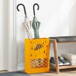 vidaXL Porte-parapluie jaune moutarde 28 x 12 x 41 cm Acier