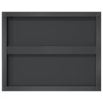 vidaXL Étagères murales 2 Pièces 50x40x3 cm noir acier inoxydable