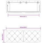 vidaXL Coussin de tête de lit noir 140 cm velours