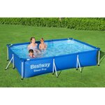 Bestway piscine tubulaire - steel pro - rectangulaire - l3 00 x l2 01 x h0 66 m
