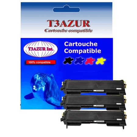 3 Toners compatibles avec Brother TN2000, TN2005 pour Brother MFC7820N - 2 500 pages - T3AZUR