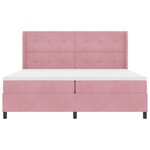 vidaXL Lit à ressorts avec matelas Rose 200 x 200 cm Velours