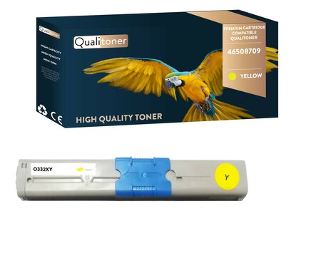 Qualitoner x1 toner 46508709 jaune compatible pour oki