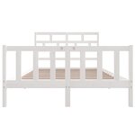 vidaXL Cadre de lit Blanc Bois de pin massif 140x200 cm