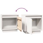 vidaXL Table de chevet Blanc 40x30x40 cm Bois de pin solide