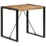 vidaXL Table à manger 80x80x75 cm Bois de manguier brut