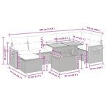 vidaXL Salon de jardin avec coussins 8 Pièces gris résine tressée acacia