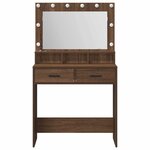vidaXL Table de Toilette Chêne brun 79 x 41 x 135 cm Bois d'ingénierie