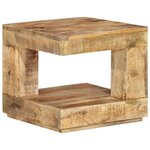 vidaXL Table basse 45x45x40 cm Bois de manguier massif