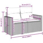 vidaXL Salon de jardin avec coussins 7 Pièces marron résine tressée