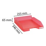 Corbeille À Courrier Combo Midi Translucide Grainé Linicolor - Framboise - X 6 - Exacompta