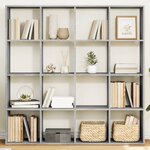 vidaXL Bibliothèque sonoma gris 137 5x29x137 5 cm bois d'ingénierie
