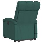 vidaXL Fauteuil inclinable de massage Vert foncé Tissu