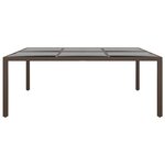vidaXL Ensemble à Manger de jardin 11Pièces poly rotin bois solide brun