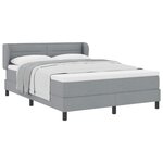 vidaXL Lit à ressorts avec matelas Gris clair 140 x 190 cm tissu