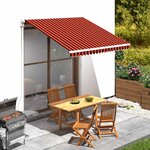 vidaXL Toile de rechange pour auvent Orange et marron 300 x 250 cm