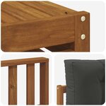 vidaXL Ensemble de canapés d'extérieur 7 Pièces Naturel et Anthracite