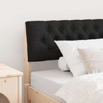 vidaXL Tête de lit capitonnée Noir 100 cm Pin massif