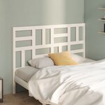 vidaXL Tête de lit Blanc 126x4x104 cm Bois massif de pin