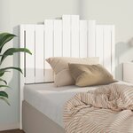 vidaXL Tête de lit Blanc 106x4x110 cm Bois massif de pin