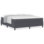 vidaXL Lit à ressorts avec matelas gris foncé  super king size  en velours côtelé