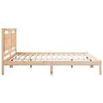 vidaXL Cadre de lit extra long sans matelas 180x220 cm bois massif