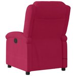 vidaXL Fauteuil de massage inclinable rouge bordeaux velours